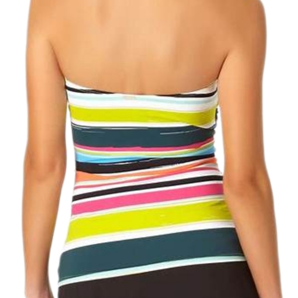 Anne Cole Multi Color Tankini Striped Swim Set, Size XS - Picture 3 of 7